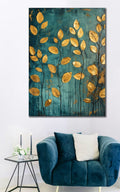 Abstract Golden Forest Canvas Wall Art